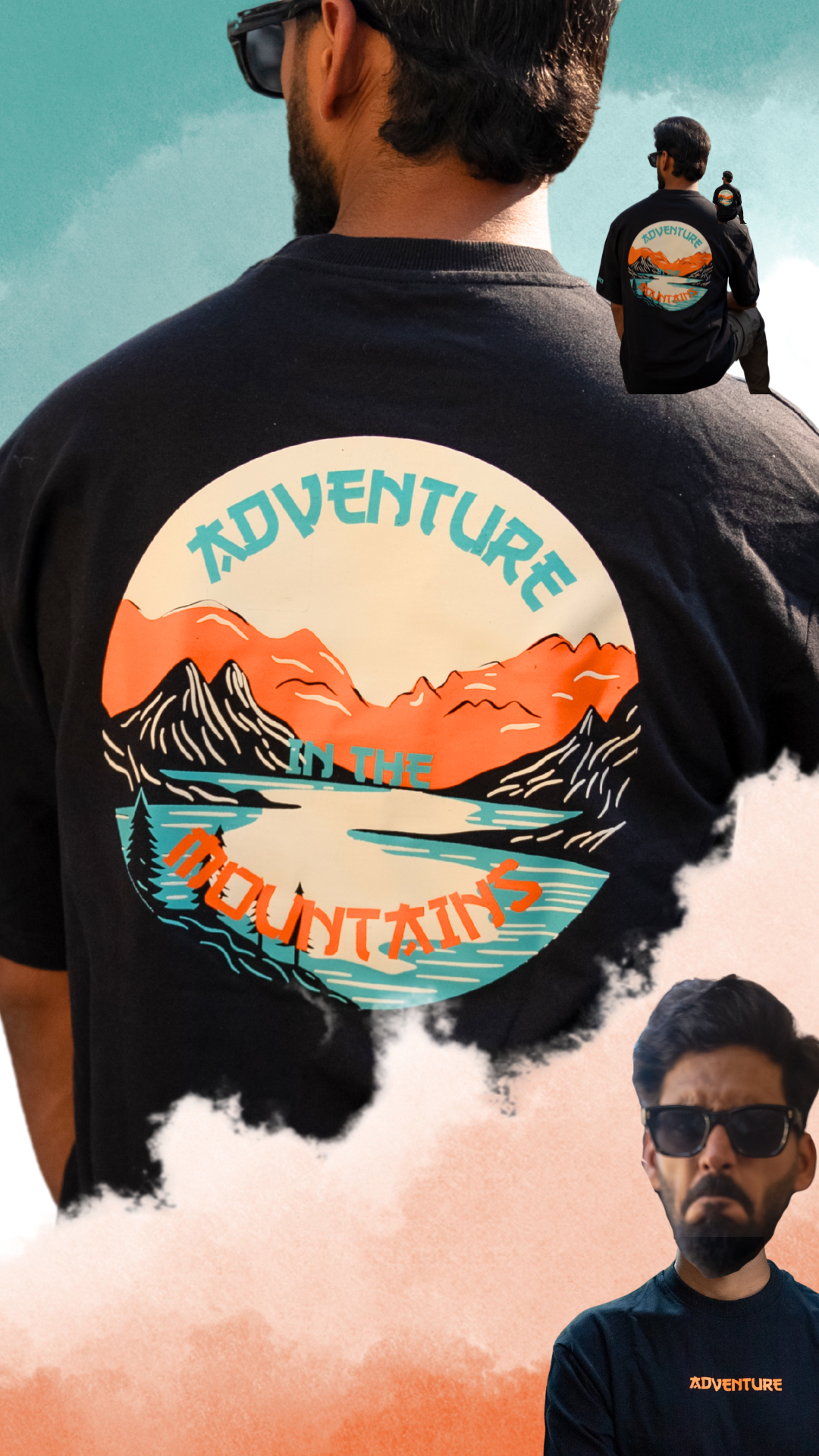 FUNDURO Oversized T-Shirt - Adventure in the Mountains