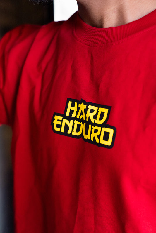 FUNDURO Oversized T-Shirt - Skull & Bones - Red/Yellow